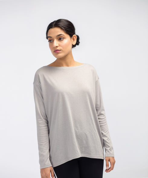 Women's Boat Neck Long Sleeve Tee